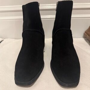 Frye Black Suede Ankle Boots